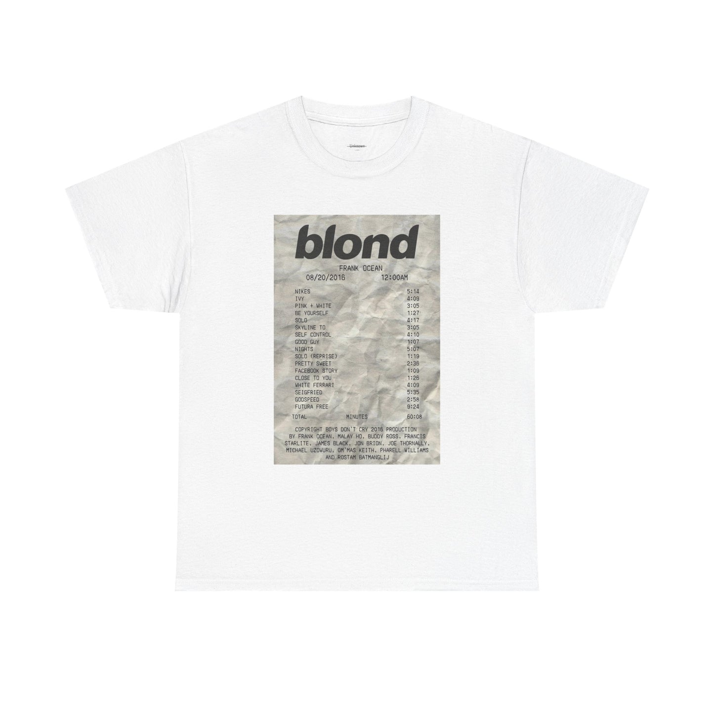 Frank Ocean Receipt