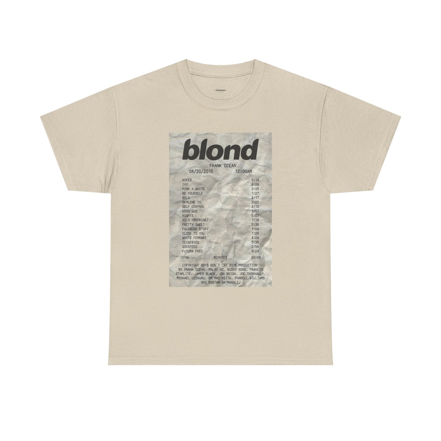Frank Ocean Receipt